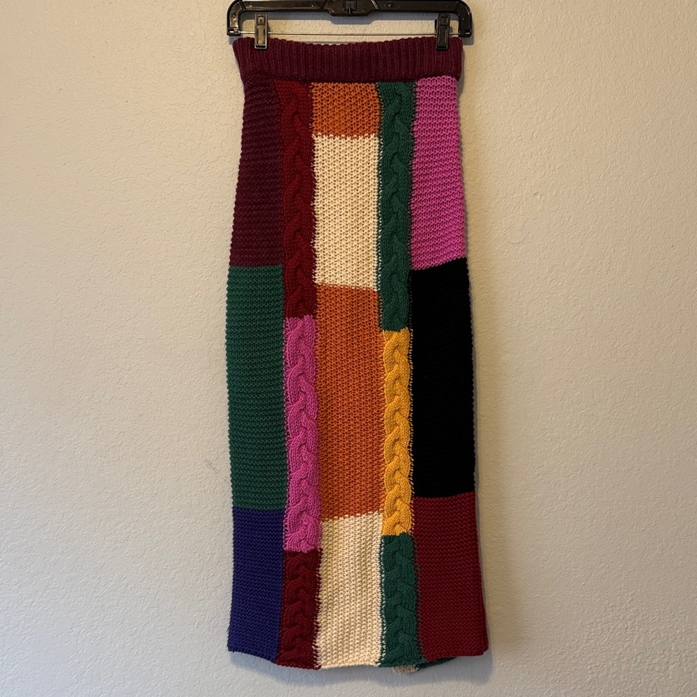 RHODE Reilly Colorblock Cable Midi Skirt - Picture 4 of 9